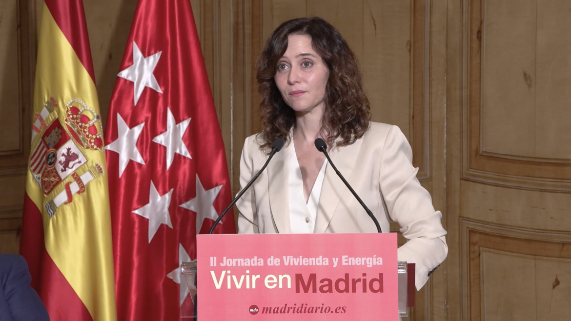 Ayuso defiende las políticas de vivienda de la Comunidad de Madrid que no obstaculicen la emancipación de los jóvenes.