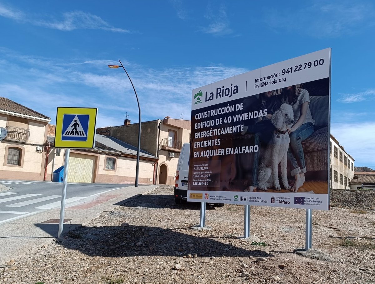 Se licita la redacción y dirección de obra del proyecto de construcción de 40 viviendas públicas en Alfaro.