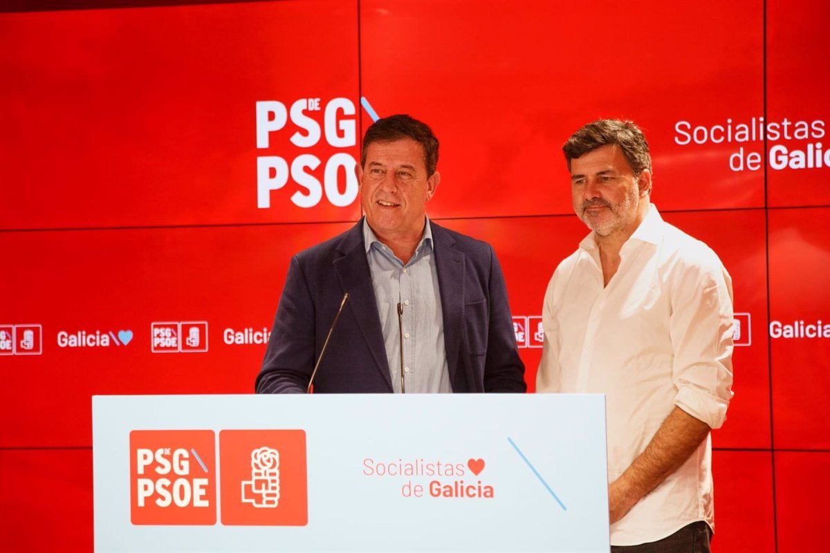 Besteiro señala que el PSdeG, como «segunda fuerza», es el «referente de la izquierda en las elecciones europeas»