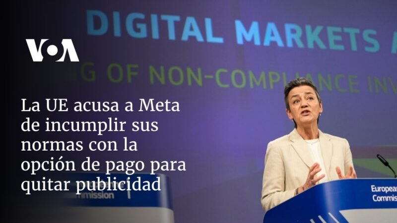 La UE acusa a Meta de infringir normas por opción de pagar por retirar publicidad.