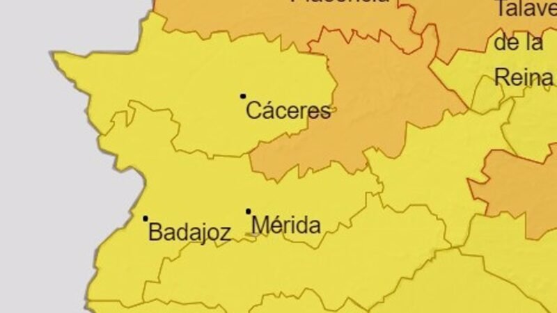 Alerta naranja por calor en tres comarcas de Cáceres, con temperaturas de hasta 40 grados