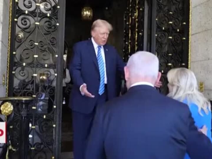 Donald Trump recibe a Benjamín Netanyahu en Mar-A-Lago