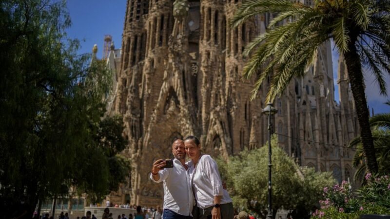 Protesta en Barcelona por exceso de turismo.