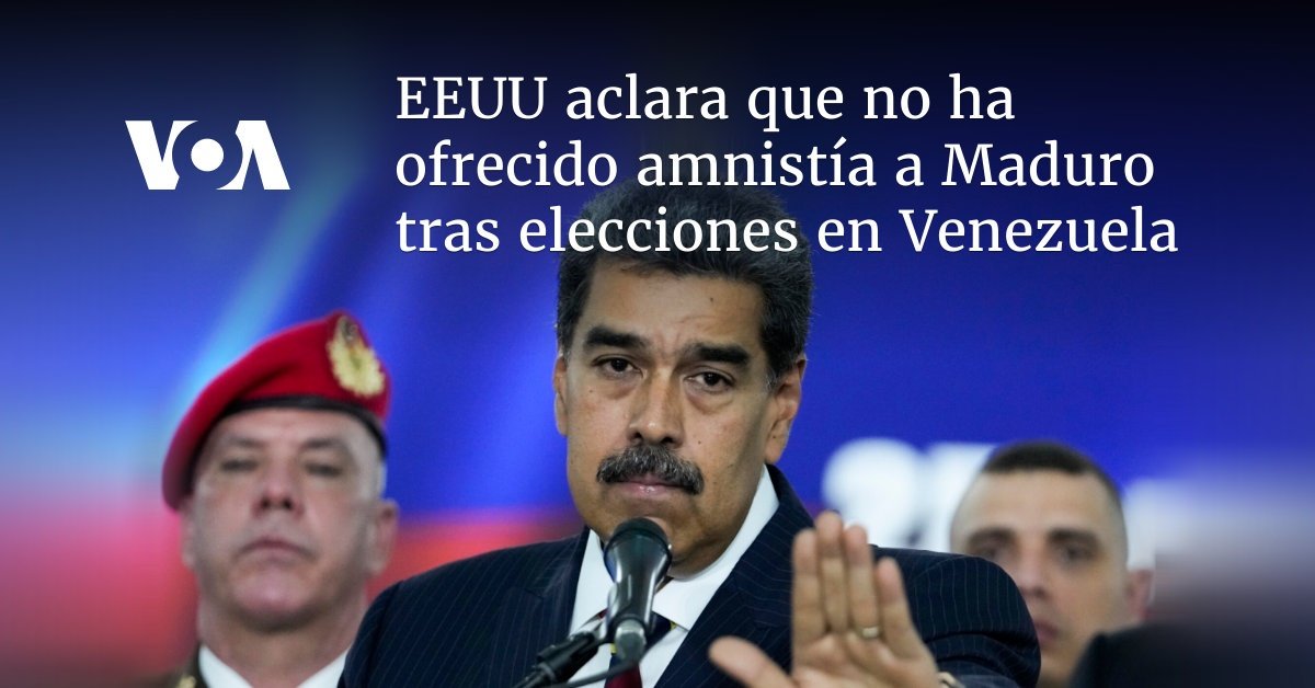 EE.UU. rechaza haber propuesto amnistía a Maduro durante crisis política.