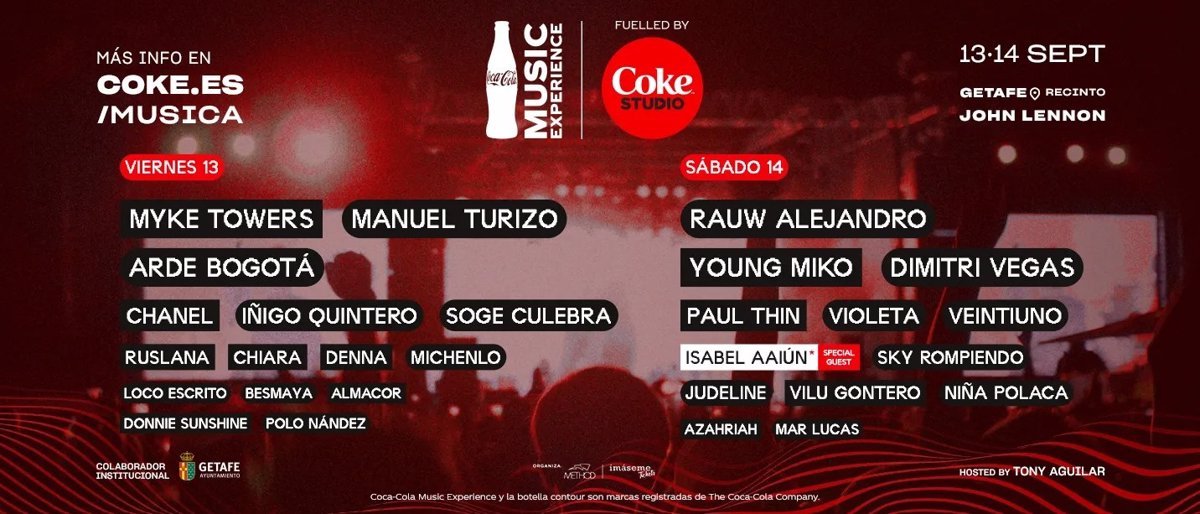 Isabel Aaiún, Soge Culebra y Sky Rompiendo se suman al cartel de ‘Sold Out’ de Coca-Cola