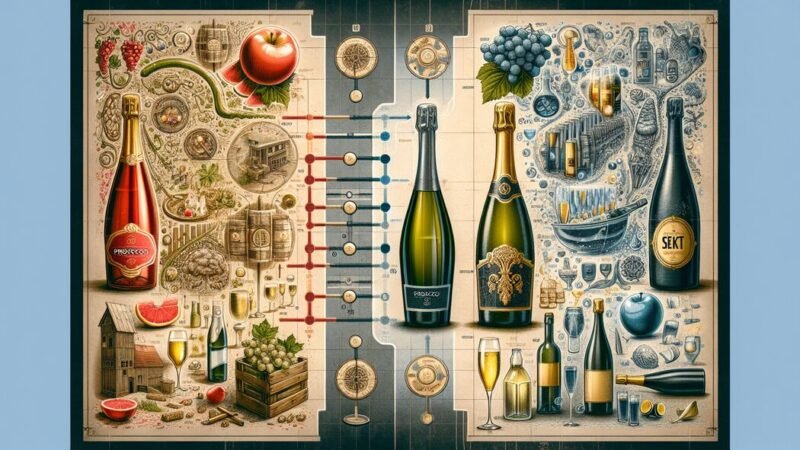 Diferencia entre Prosecco y vino espumoso: Placer efervescente comparado