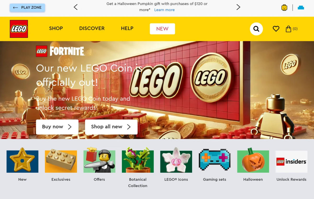 El sitio web de Lego hackeado para estafa criptográfica