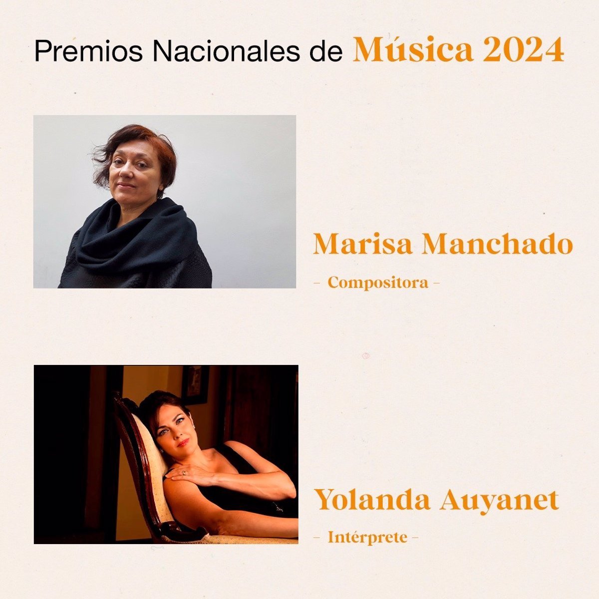 Marisa Manchado y Yolanda Auyanet, premios nacionales de música 2024