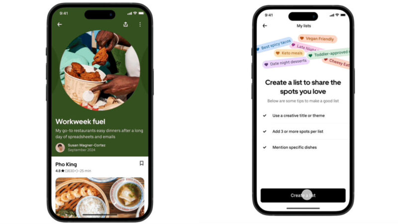 Usuarios podrán crear y compartir listas de comidas favoritas en Uber Eats