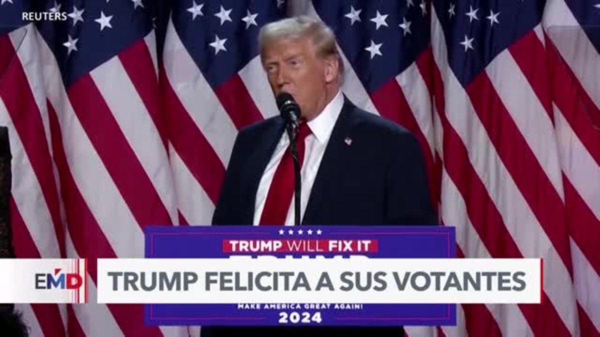 Celebración de Donald Trump y sus seguidores por la victoria electoral