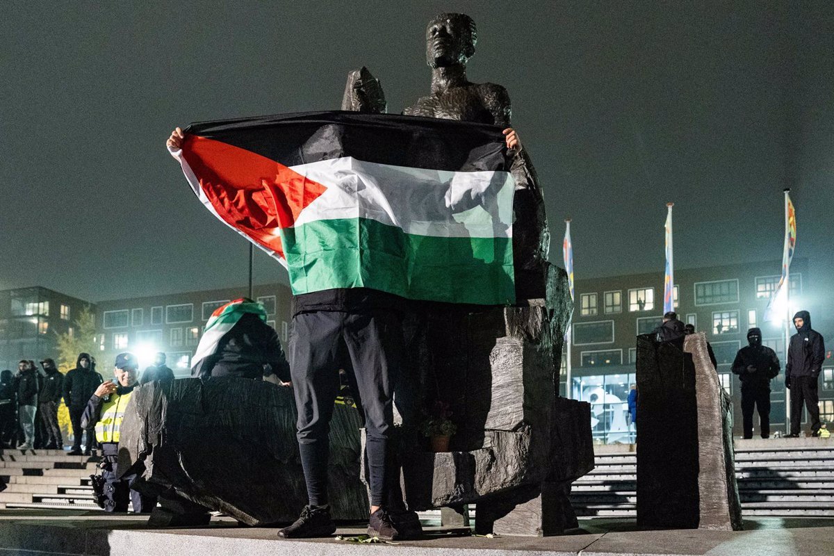 Detenidos en protesta pro palestina en Amsterdam