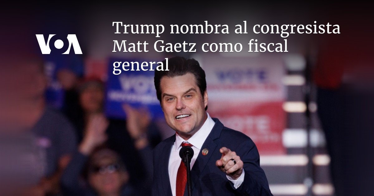 Trump elige a Matt Gaetz como fiscal general.