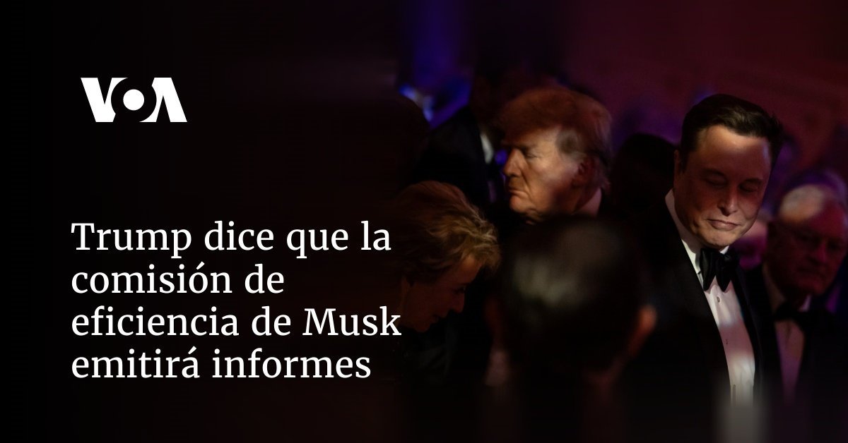 Trump anuncia que la comisión de eficiencia de Musk emitirá informes.