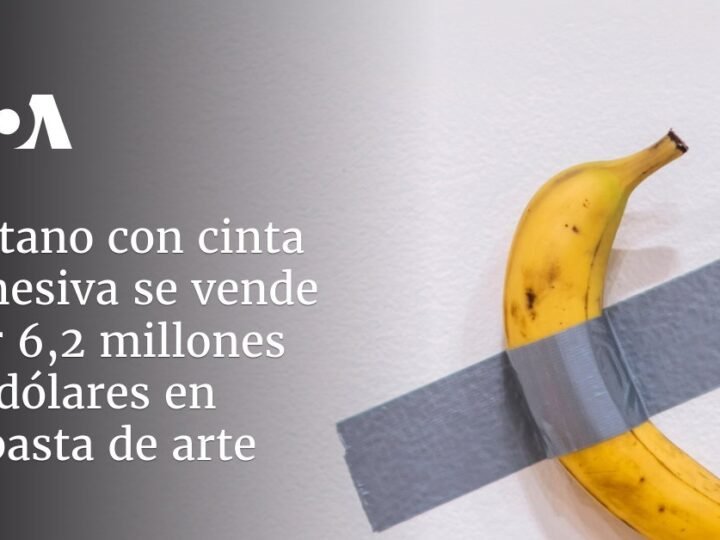 Un plátano con cinta adhesiva se subasta por 6,2 millones de dólares.