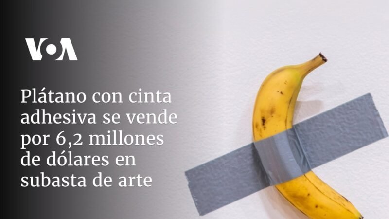 Un plátano con cinta adhesiva se subasta por 6,2 millones de dólares.