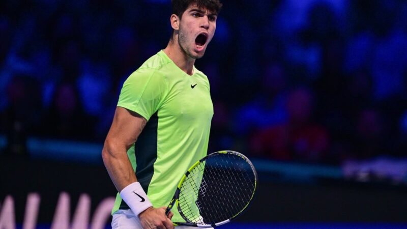 Carlos Alcaraz enfrentará a Zverev, Ruud y Rublev en Finales ATP