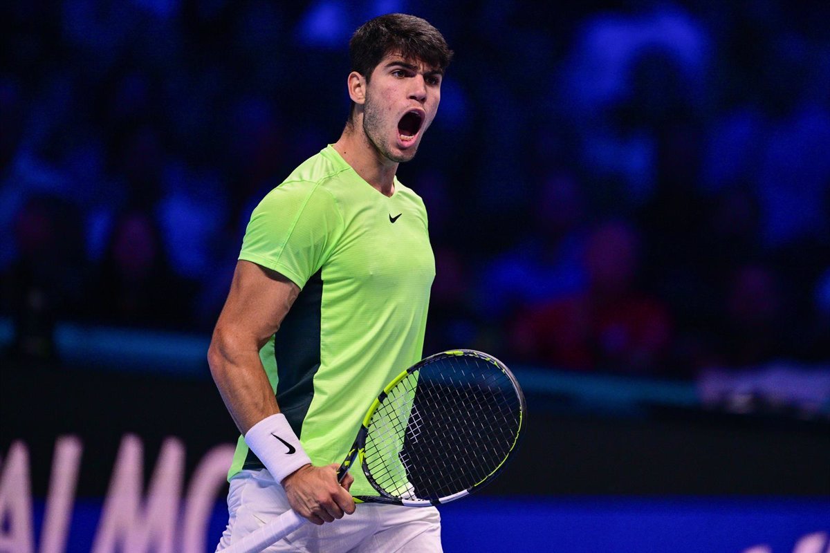 Carlos Alcaraz enfrentará a Zverev, Ruud y Rublev en Finales ATP