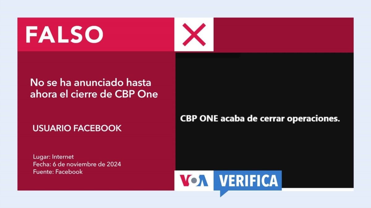 Operaciones de CBP One no han cerrado tras elecciones en EE.UU.

No ha habido cambios en las operaciones de CBP One después de las elecciones en EE.UU. hasta el momento.

No se ha confirmado que CBP One haya cerrado sus operaciones después de las elecciones en EE.UU., no hay cambios hasta el momento.