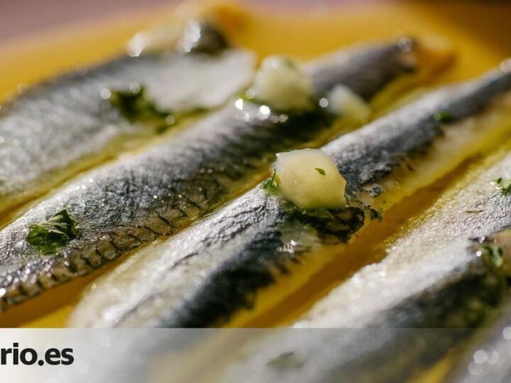 Preparación de anchoas en vinagre