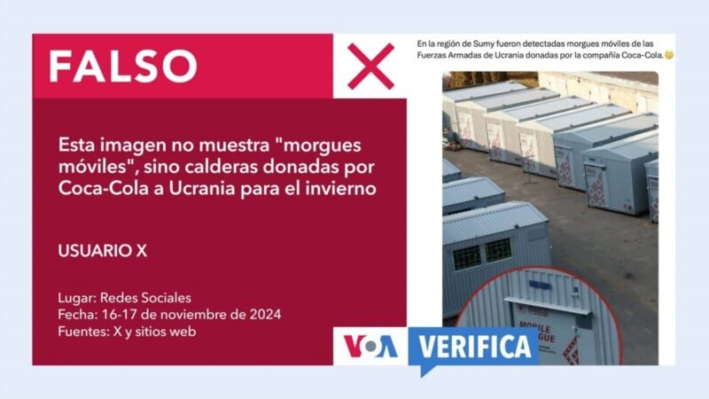 ¿Coca-Cola donó teléfonos móviles a Ucrania? Las imágenes son manipuladas.