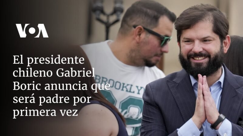 El presidente chileno Gabriel Boric anuncia su futura paternidad.