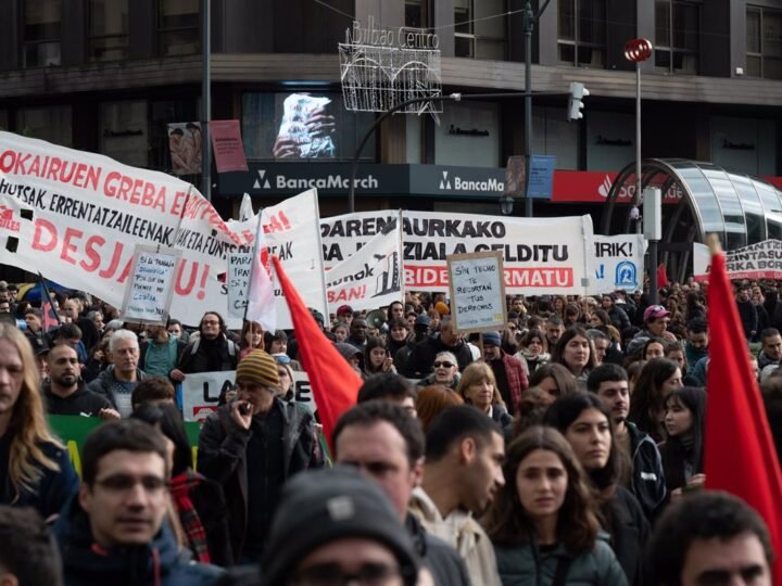 Manifestación en Bilbao por el derecho a la vivienda