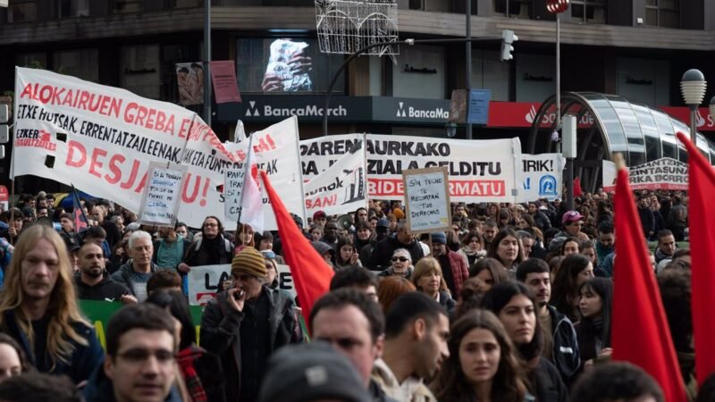 Manifestación en Bilbao por el derecho a la vivienda