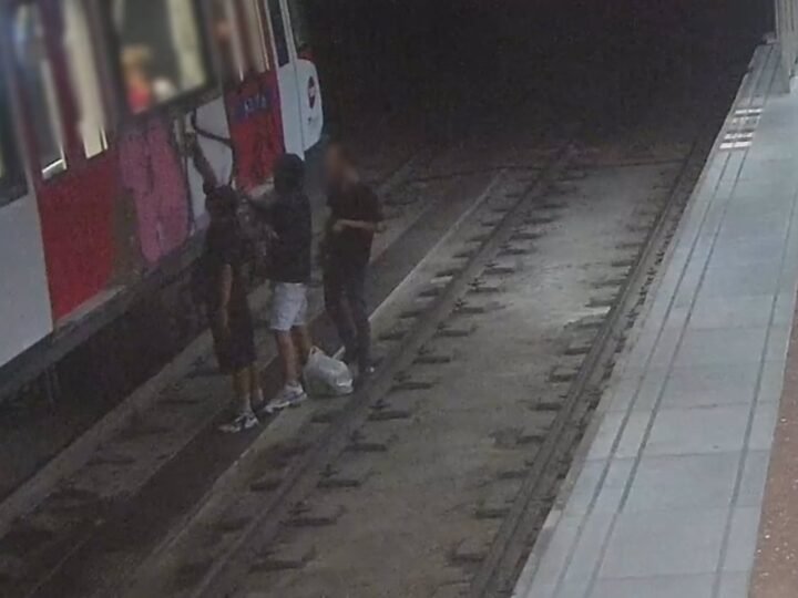 11 personas detenidas por vandalismo en trenes en Cataluña.