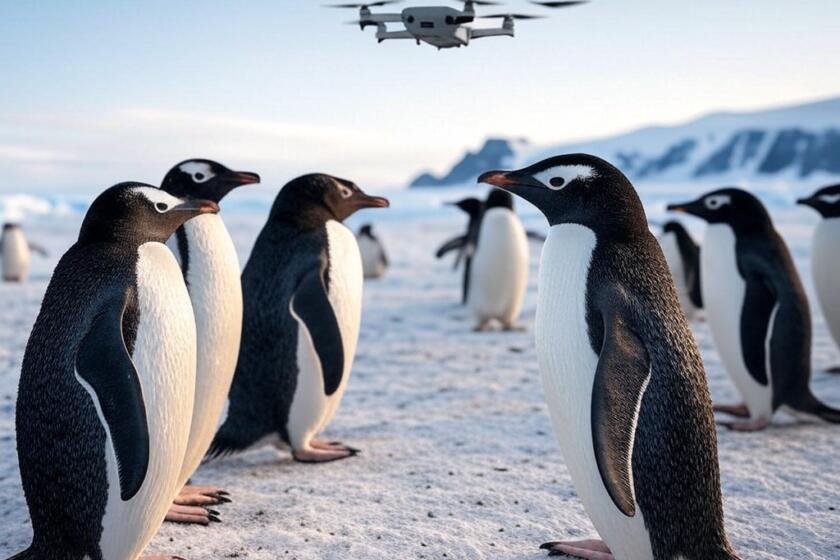 ENEa monitorea pingüinos antárticos con supercomputadora y drones