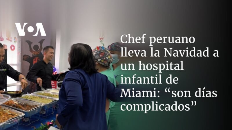 Chef peruano lleva la Navidad a hospital infantil de Miami: ‘Días complicados’