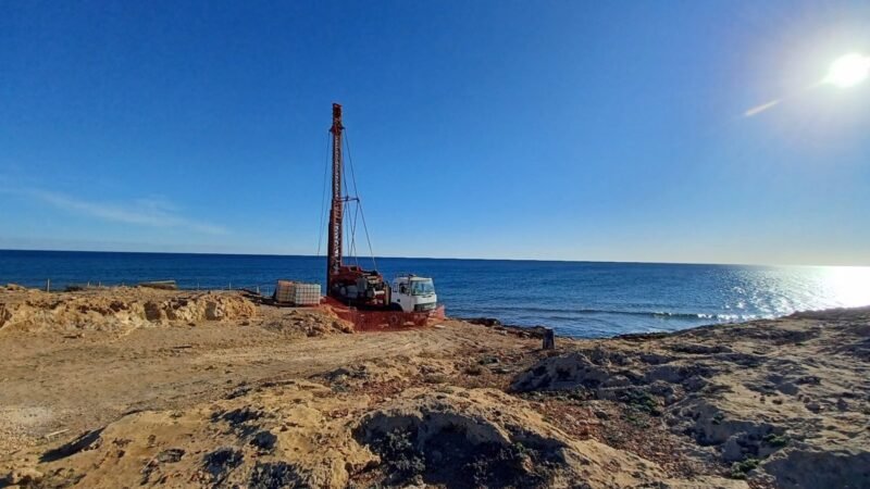 Avance del proyecto de bombeo de agua en Salinas del Rasall de Calblanque