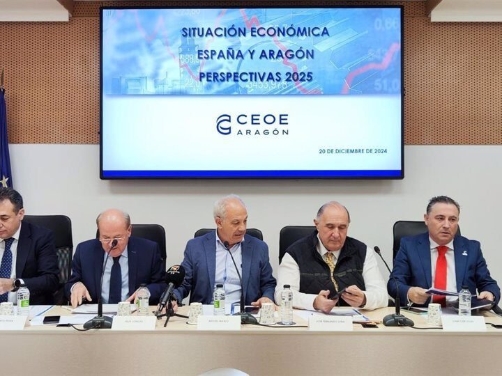 CEOE Aragón prevé un «aterrizaje suave» de la economía en 2025 y llama a invertir