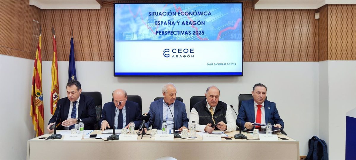 CEOE Aragón prevé un «aterrizaje suave» de la economía en 2025 y llama a invertir