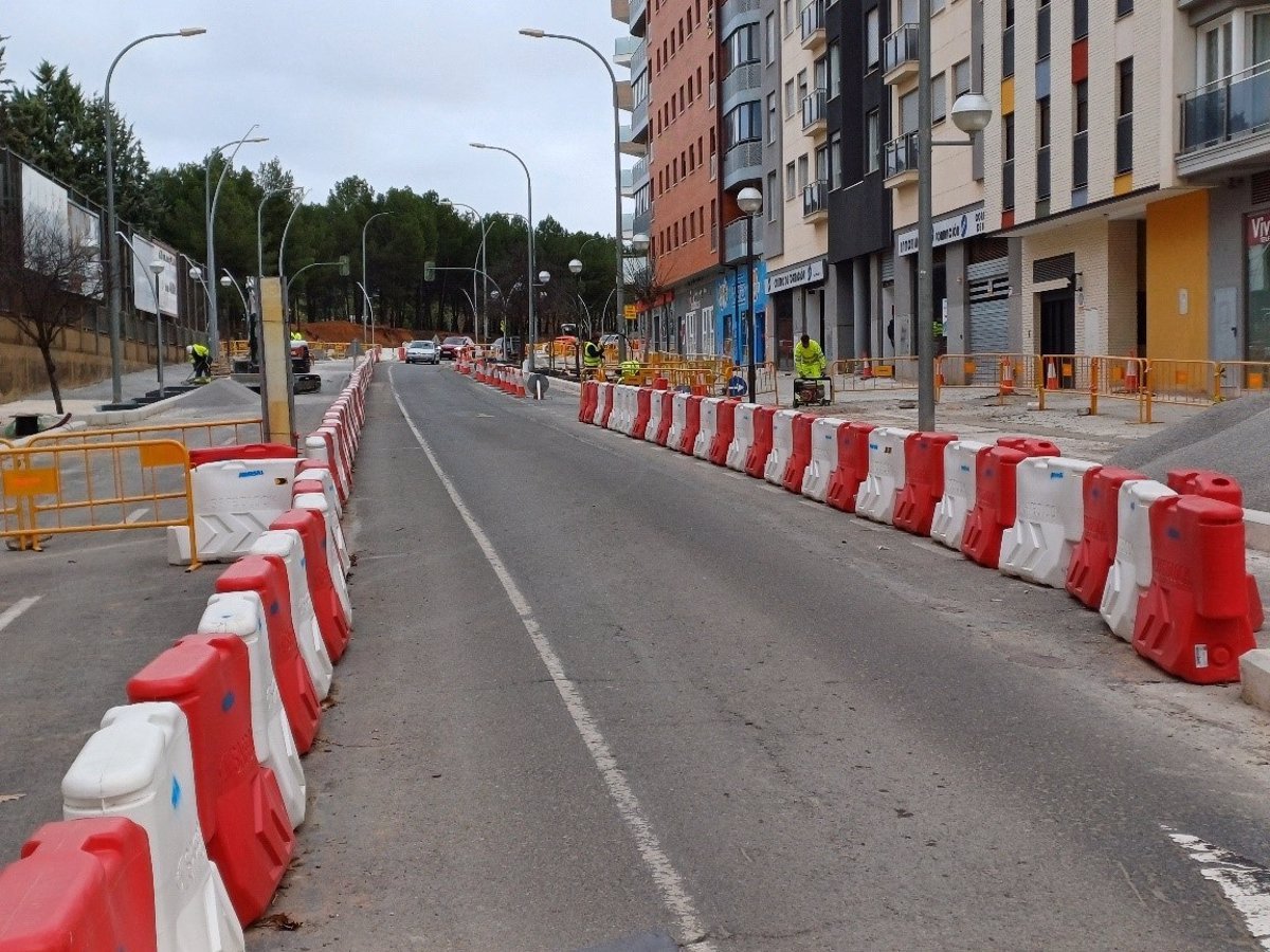 Comienza la segunda fase de obras en la Avenida de Sagunto en Teruel el 2 de enero.