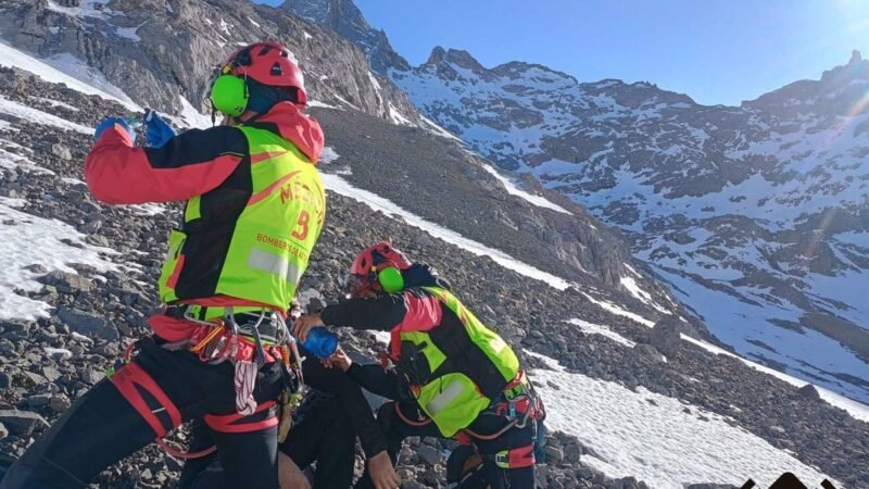 El escalador encontrado gracias a sus gritos de auxilio.