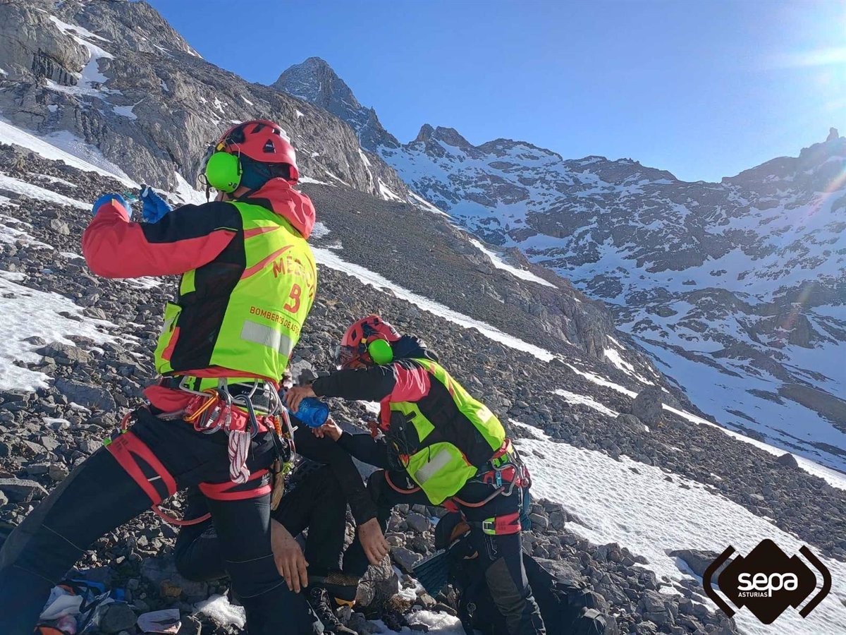 El escalador encontrado gracias a sus gritos de auxilio.