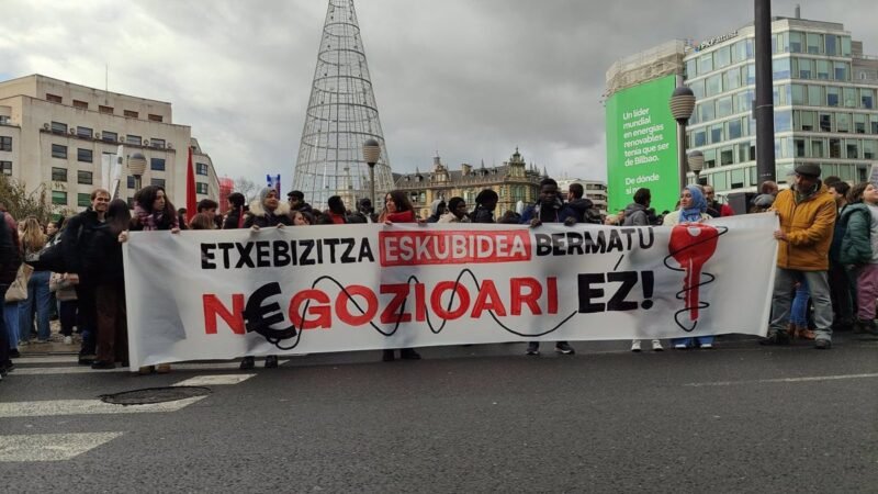 Manifestación en Bilbao por el derecho a la vivienda