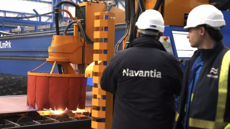 Navantia construye primera corbeta para Arabia Saudí en San Fernando.