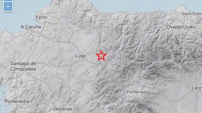 Registro de terremoto de magnitud 3 en Baleira, Lugo