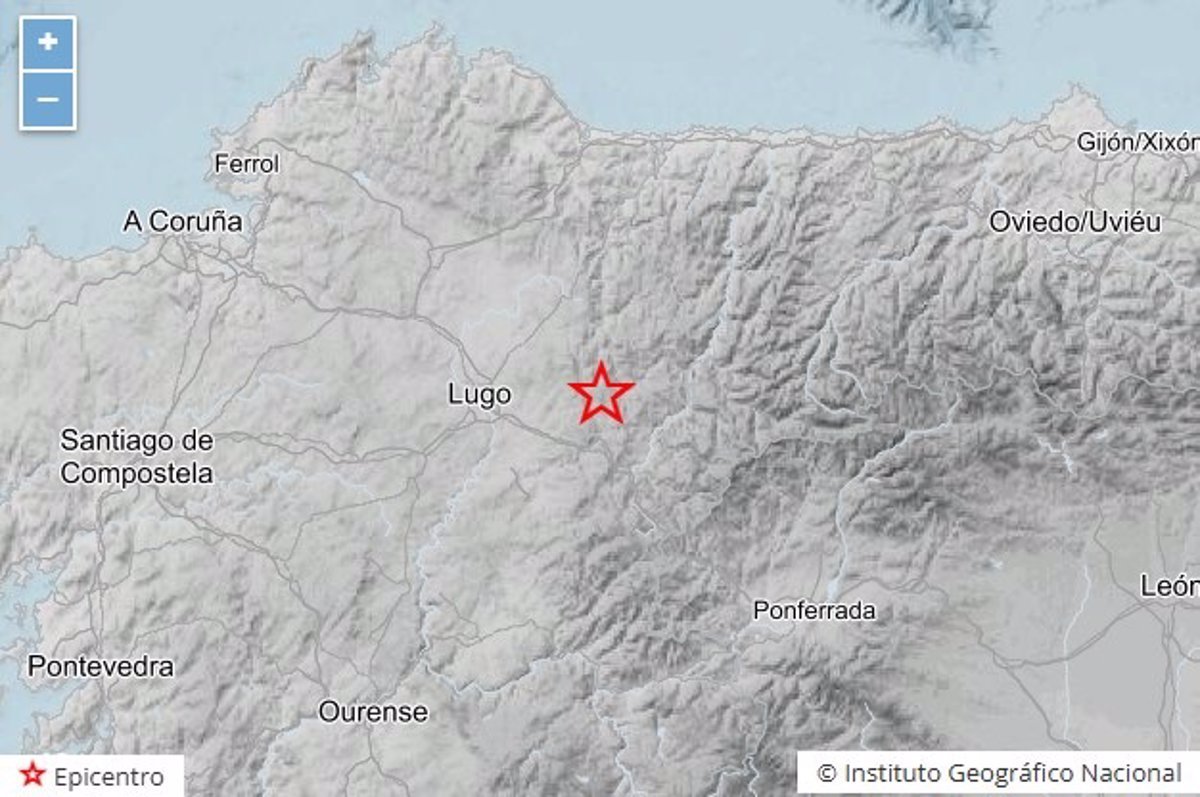 Registro de terremoto de magnitud 3 en Baleira, Lugo