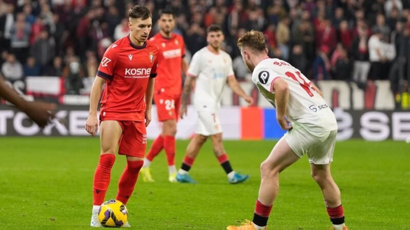 Sevilla y Osasuna empatan en el Pizjuán