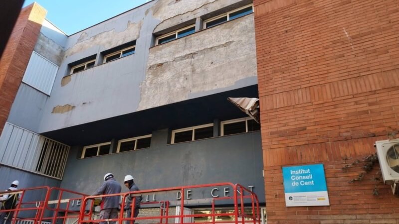 Obras en colegios públicos de Barcelona durante vacaciones de Navidad.