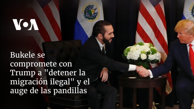 Bukele se compromete con Trump para frenar migración y pandillas