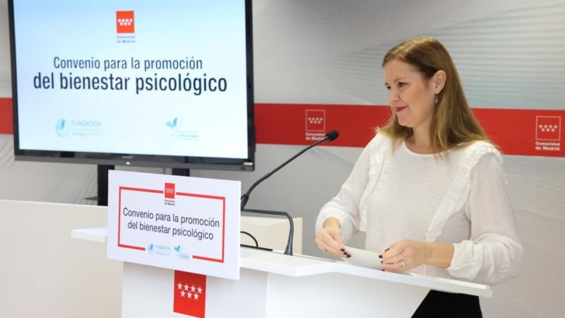 Convenio entre Comunidad de Madrid y Colegio de Psicología para programas de salud mental