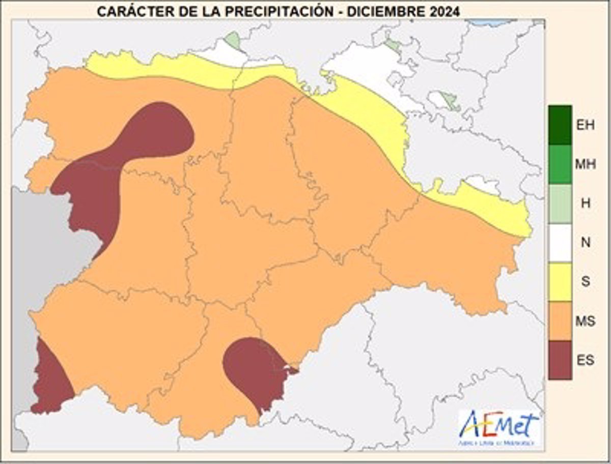 Diciembre con déficit del 73% en lluvias y temperatura normal