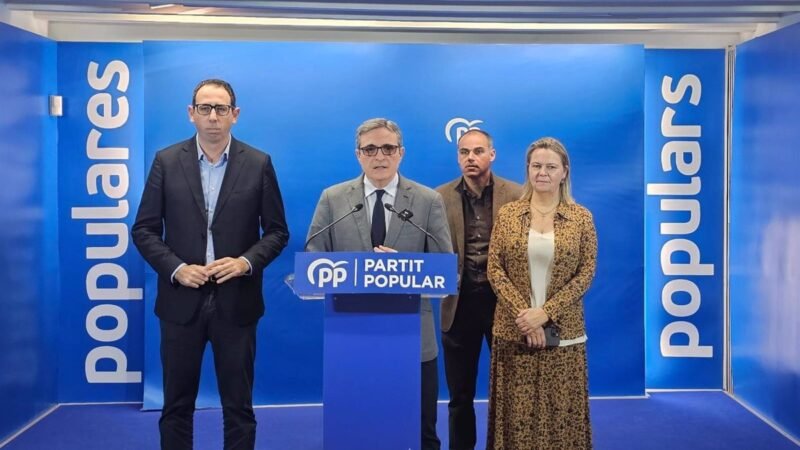 El PP critica «el expolio al Gobierno de Sánchez» y contrasta con las políticas de bajada de impuestos de Prohens.