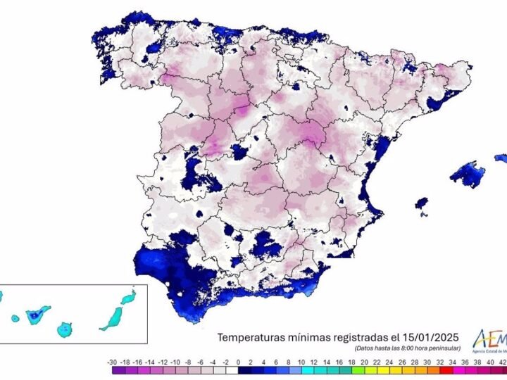 Heladas generalizadas y mínimas inferiores a -10ºC el miércoles en el centro y noroeste peninsular.