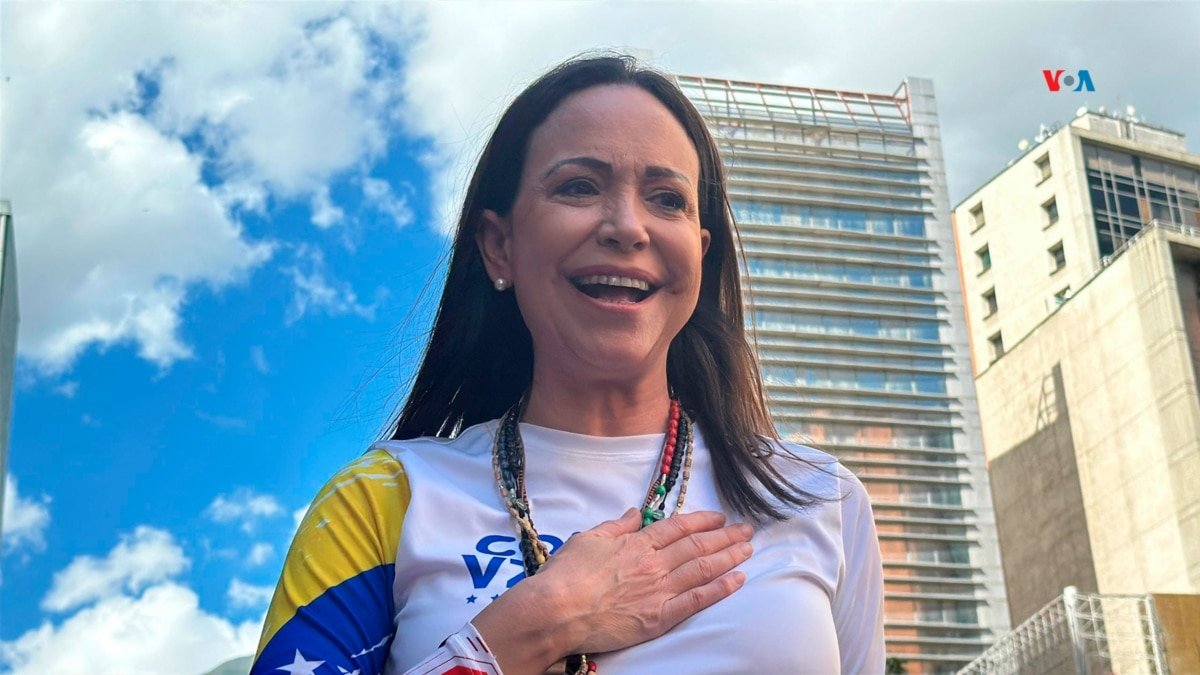 María Corina Machado participó en protesta antes de ser arrestada