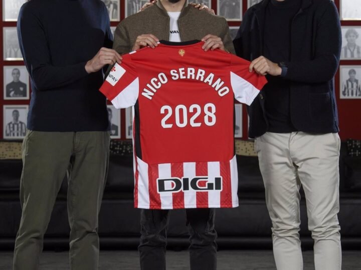 Nico Serrano extiende contrato con Athletic Club hasta 2028