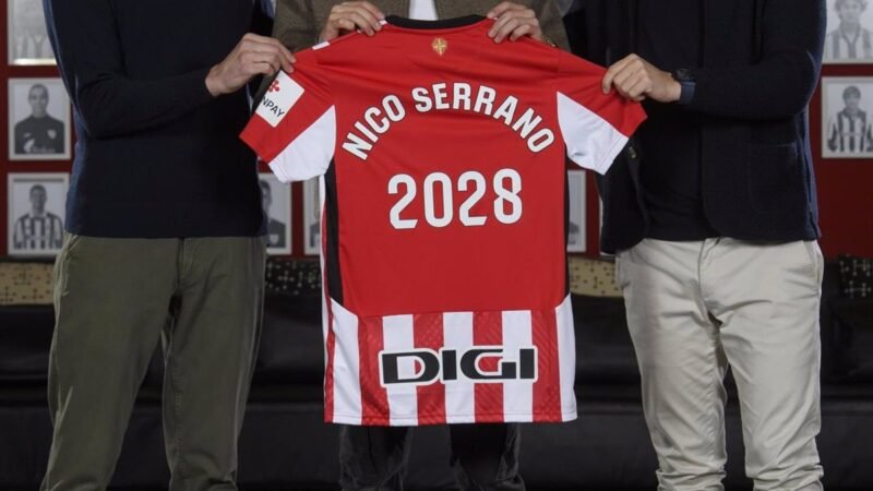 Nico Serrano extiende contrato con Athletic Club hasta 2028